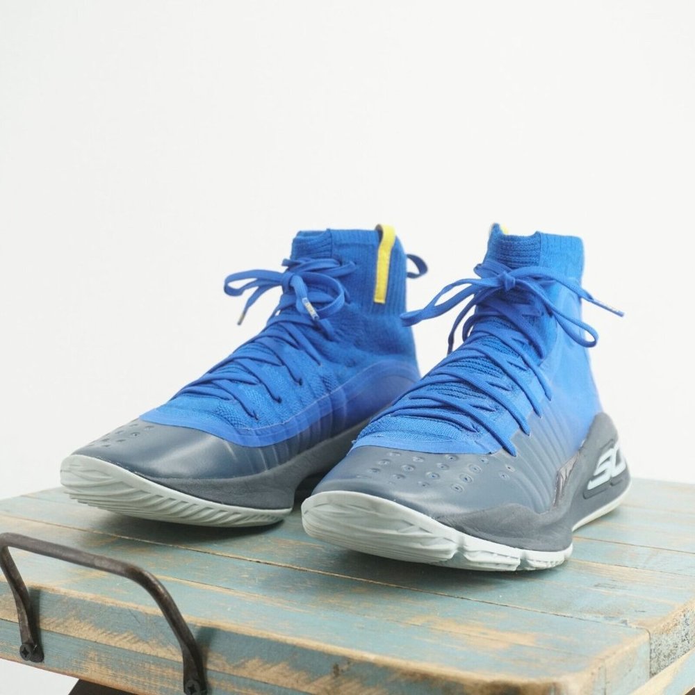 Under Armour 1298306-401 Mens Steph Curry 4 Basketball Shoes More Fun Blue 9.5 - Picture 4 of 11